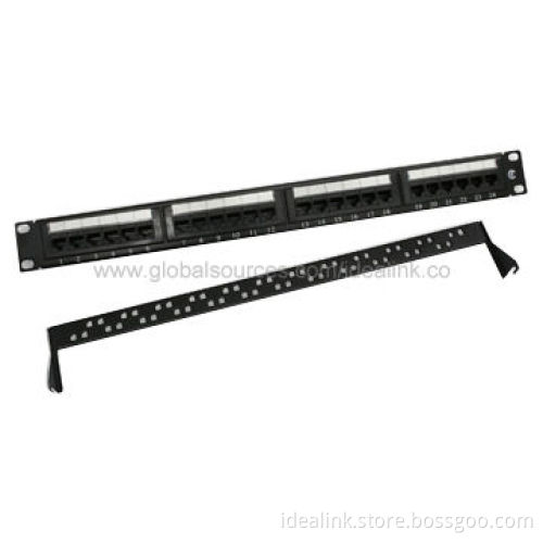 24/48-port Patch Panels with FTP/UTP Cat5e/6 Network Cables, Supports 22 to 26AWG, StandardNew